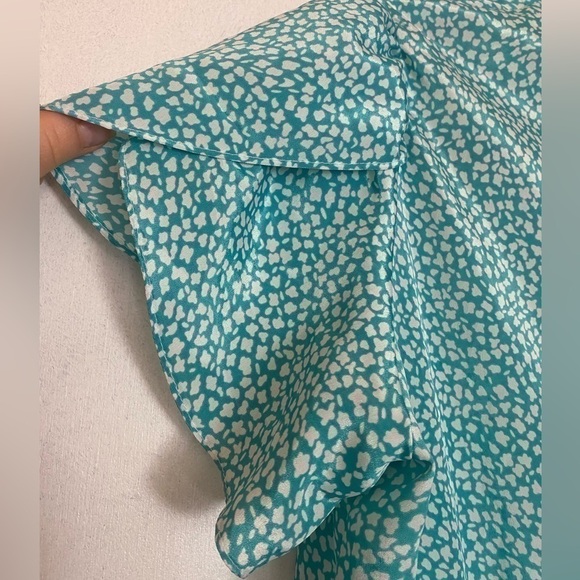 Vintage 60’s/70’s Lady Carol Petites of New York Teal Patterned Dress 👗 - Picture 6 of 7